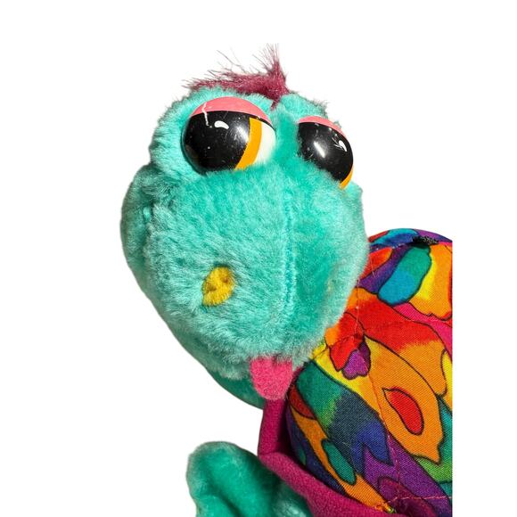 Vintage 1994 Turtle Plush ACE Doll Stuffed Animal Funky Psychedelic Carnival Toy - Picture 2 of 9